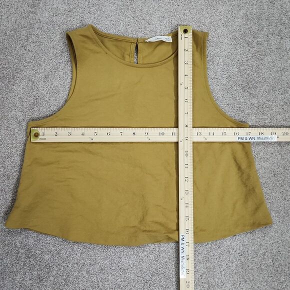 Mango MNG Viscose Blend Sleeveless Mustard Color Top - Picture 9 of 12